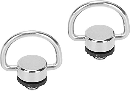 Tomantery D-ring 1/4 Tums Kamera Hängande Adapterskruv för Stativ Snabbkopplingsplatta, Stark och Hållbar Skruv i Rostfritt Stål för Enkel Montering, 2-pack, Lämplig för Kameraentusiaster