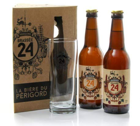 Coffret de 2 bières + 1 verre Brasserie Artisanale de Sarlat 2x33cl