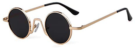 SORVINO Retro Small Round Sunglasses for Men Women Vintage Style Metal Frame