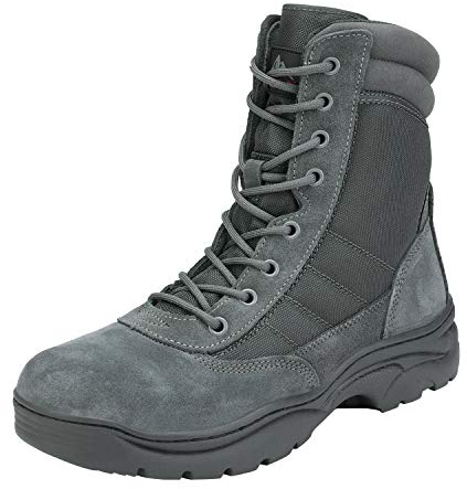 NORTIV 8 Men's Military Tactical Work Boots,Dark/Grey,12