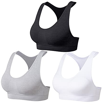 SEGRILA Women’s Sports Bras Multipack Workout Bras Padded Racerback Yoga Bras