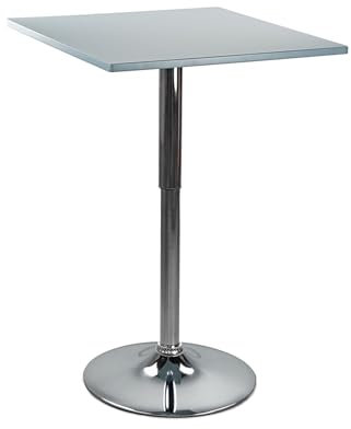 Brigros WeHome - Tavolino Bar e Salotto Regolabile in Altezza, Tavolo Quadrato o Rotondo, Disponibile in Diversi Colori (Grey)