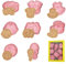 XongSyue Emporte Pièce, 8pcs Moule Biscuit Set, Cartoon Fun Cookie Cutter, Emporte Pièce Enfants, Tampon Biscuit Plastic, 3D Moule Empreinte Patisserie pour Décoration de Fondant, Cookie