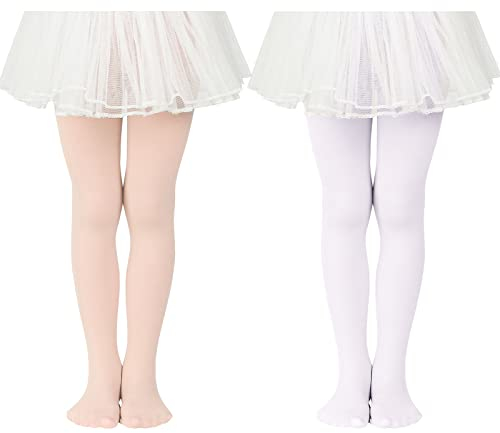 PONCEAU Ballettstrumpfhose Mädchen - Strumpfhose Kinder Ballett Superweich, Hochdehnbar & Anti-Rutsch für Tanz, Schule & Alltag