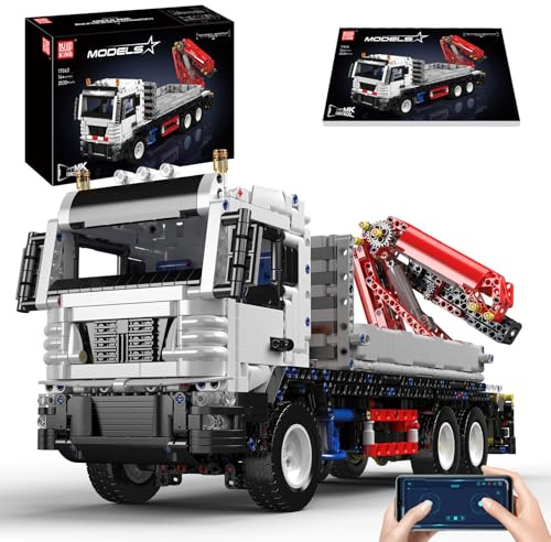 Mould King 17063 Kit di costruzione di camion Blocsk, camion telecomandato con blocco di gru pneumatico (2530 pezzi), assemblaggio robusto