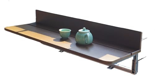Table De Balcon Pliable À Suspendre, Table Suspendue Pour Balcon, Hauteur Réglable Table De Balcon Rabattable, Table En Pliante De Garde-Corps, Table Balustrade Pour Terrasse Jardin(27x80cm/10.6x31.5i