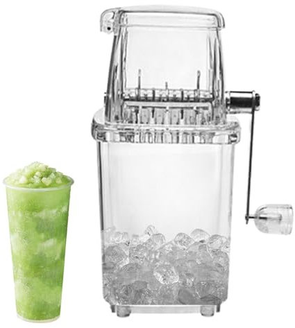Xujuika Macchina Tritaghiaccio Manuale | Ice Crusher Party Time | Tritaghiaccio Manuale per Cocktail con Manovell per La Produzione di Ghiaccio Tritato, Aaccessorio per Bar E Cucina