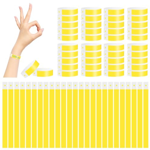500 Pezzi Festival Braccialetti, Braccialetto Identificazione, Braccialetti per Eventi, Braccialetti Carta Eventi, Braccialetti identificativi, per Parchi Divertimento,Feste,Bar, Mostre (25x1,9cm)