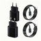 25W USB C Cargador 2-Pack Cargador Rápido con Cable de Carga de 2m,Super Fast Charger,Adaptador de Corriente para Teléfono 15/16,Samsung Galaxy S25S24/S23/S22/S21/A55/A54/A51 (Negro)