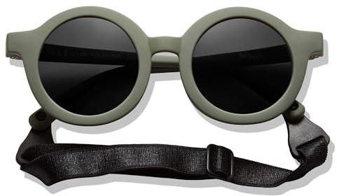 BABYMOCS KinderSonnenbrille 1,5-8 Jahre BIOPLASTIK & POLARISIERT I Runde Sonnenbrille Kinder Jungen & Mädchen BPA-frei I 100% UV SCHUTZ I Mit Band & biegsam I Schwedisches Design Sonnenbrille Kind