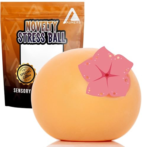 Auners - Novelty Stress Relief Ball - Hand Wrist Grip Strengthener Squeeze Funny Birthday Present Sensory Gag Gift for Men Women Teens Her Him Naughty Office Secret Santa - Christmas Stocking Filler
