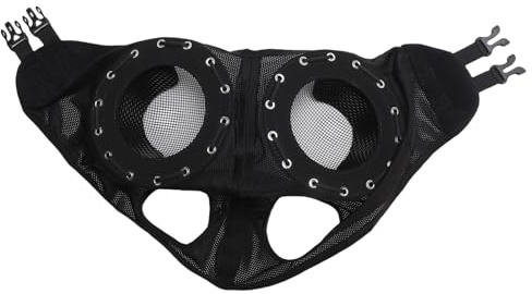 Pssopp Máscara Cómoda para Caballo de Pony, Cubierta para Ojos de Cabeza de Caballo de Malla Resistente Al Viento, Ajuste Cómodo, Transpirabilidad Suave para Suministros de Arnés