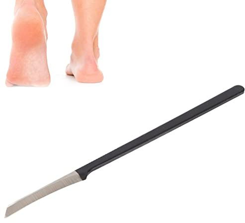 Cuchillo de pedicura de acero inoxidable, cuchillos de uñas ergonómicos portátiles, removedor de cutículas, lima para pies, raspador de pies, afeitadora de callos para uso