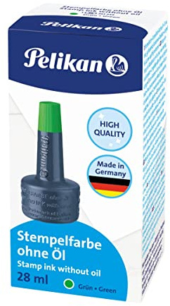 Pelikan 351239 Stempelfarbe 4K, ohne Öl, 28 ml, grün