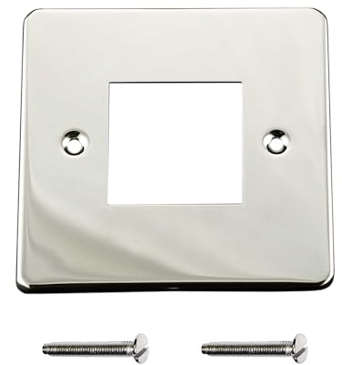 ElekTek Polished Chrome Plated Double Light Switch Metal Cover Plate Conversion - No Wiring or Switch Removal Necessary