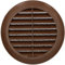 KOTARBAU® Lüftungsgitter 100 mm Rund Flansch 4 Farben Belüftung Insektenschutzgitter Lamellengitter Belüftungsgitter Rohranschluss Abluftgitter Gitter (Braun)