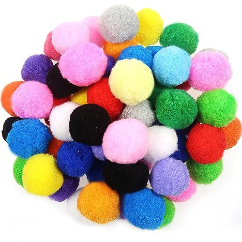 TOAOB 50 Stück Pompons Groß ca 5cm Bunte Pompom Flauschigen Plüsch set Bälle Kunst Bommel für Lustige DIY Kreative Handwerk