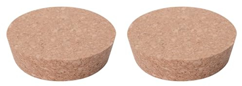 INCREWAY 2 tapones cónicos de corcho de repuesto para botellas de vino, frascos de vidrio, 91 x 85 x 20 mm