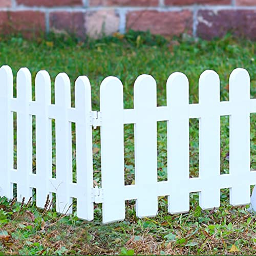 ERYUE Högkvalitativt Vitt Trädgårdsstängsel med Enkel Installation, för Gårdsvillor, Gröna Vägbälten, Rostfri Belagd PVC (50×30 cm / 19,7x11,8in)