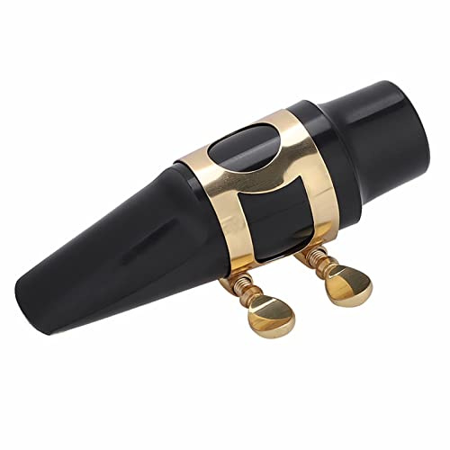 Cocoarm Ensemble d'embouts de Saxophone Alto Embouchure de Saxophone en ABS avec Capuchon et Fermoir en Métal 10,5 Cm pour les étudiants en Pratique Débutants et Remplacement Quotidien