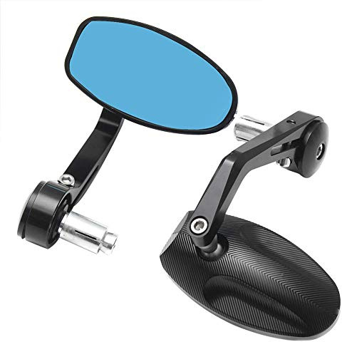 2 Pièces CNC Moto Embout Guidon Rétroviseur Latéral Rétroviseur Portable pour Street Triple