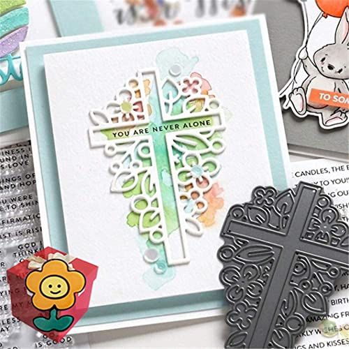 Metall-Stanzformen mit Kreuz-Blumen, Metallschablonen, Dekoration, Prägeschablonen für Bastelarbeiten, Scrapbooking, Album, dekorative Prägen, Papierschablonen, Kartenherstellung