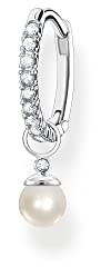 Thomas Sabo Damen Einzel Creole Perle Zirkonia 925 Sterlingsilber CR702-167-14