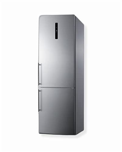 Summit Appliance FFBF249SS2 24 Wide Bottom Freezer Refrigerator 10 Cu.ft. of Storage Capacity, Stainless Steel Doors, No-frost Operation, Bottom Freezer, Eco Function