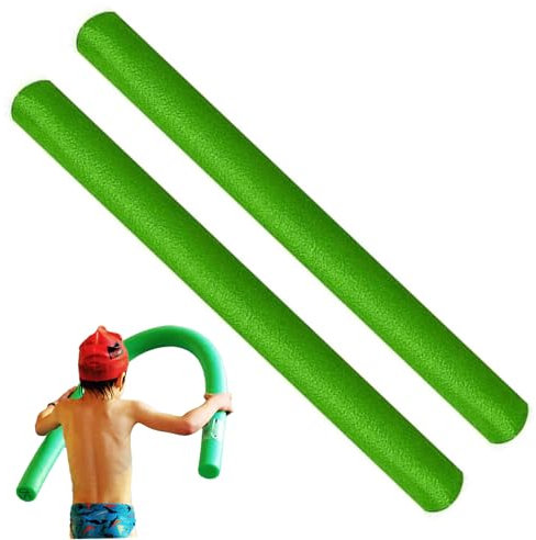 Hperu Nouilles de Natation, Nouilles de Piscine, 2pcs 59 Pouces Nouilles en Mousse Molle, Nouilles de Natation imperméables, Forte Nouilles de flottaison Flotteur pour Enfants Adultes, Vert