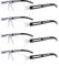 Disnace 4er-Pack Computer Lesebrille mit Blaulichtfilter, Rahmenlose Lesebrille, Anti Blaulicht Brille, Lesebrille, Brille mit Brillenholster (Schwarz, 2, x)
