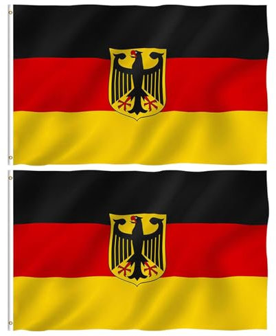 1 pièce drapeau d'aigle allemand, drapeau en polyester, grand drapeau national, drapeau avec trou pour mât de drapeau, banderole de décoration de fête de fan, drapeau d'encouragement (90 * 150 cm)