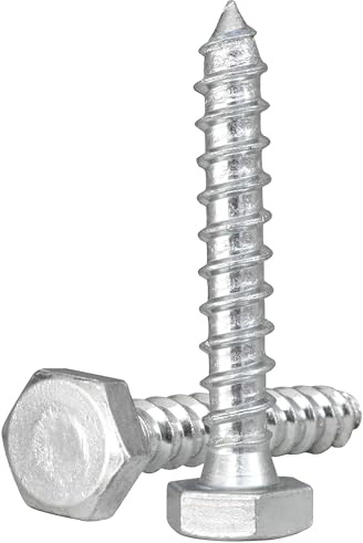 M10 10mm Coach Screws Length: 80mm (Pack of: 1) HEX Hexagon Head Lag Bolts Wood Screws Steel Zinc Plated DIN 571