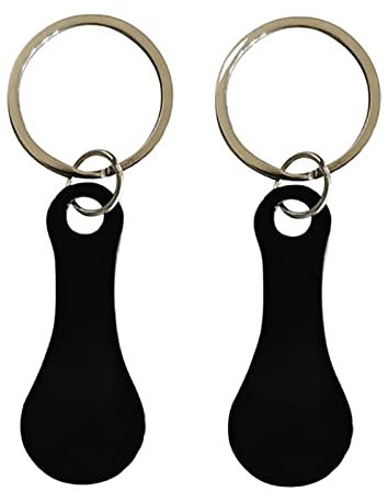 Gettoni per carrello della spesa, gettoni per carrello, decorazioni per carrello della spesa, con portachiavi, accessori per carrello della spesa, accessori per uomini e donne (5,5 x 2,3 cm)