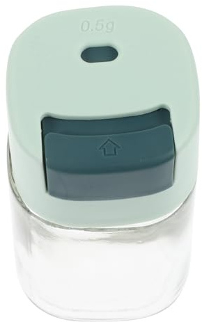 YARNOW Aquarium Fish Feeder Green Glass Fish Food Storage Bottle for Accurate Feeding Easy to Use No Assembly Required Suitable for Goldfish and Other Aquatic Pets