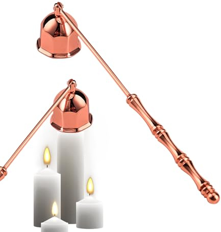 Éteignoir à Bougie Vintage | Manche Long en Acier Inoxydable Résistant à la Poussière - Snuffer de Flamme en Acier Inoxydable pour Bougies,Pour Intérieur Extérieur Maison Chambre Cuisine Hôtel Camping
