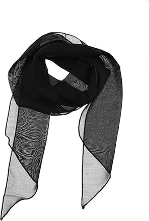 Zac's Alter Ego Ladies 3 in 1 Thin Chiffon Long Skinny Sash Scarf Women Plain Neck Scarf Soft Headwrap Girls Headscarf Sheer Wrap Women's Scarves & Wraps - 156x14cm