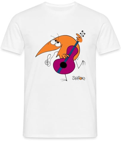 Spreadshirt Les Shadoks Musicien Violoncelle Culte T-Shirt Homme, M, Blanc