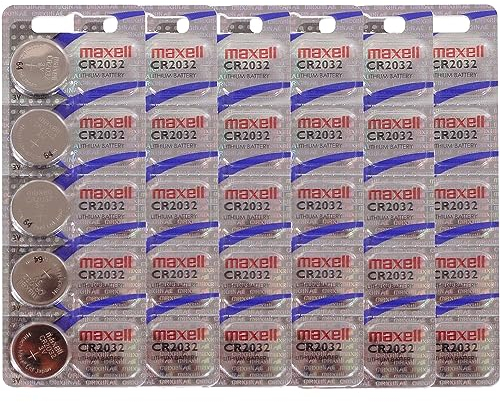 Maxell CR2032 Lot de 30 piles bouton au lithium 3 V