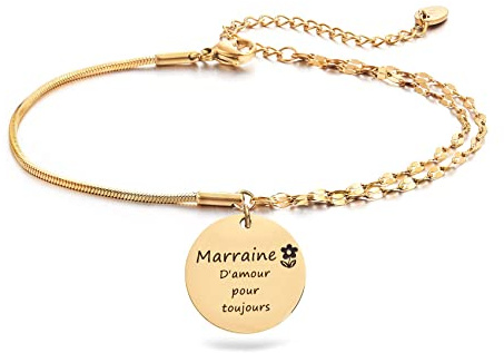 Melix Home Bracelets Marraine Marraine d'amour pour toujours Bracelet Cadeaux Mariage Marraine