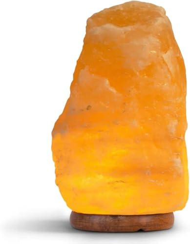 ARA CHOICE Himalayan Salt Lamps 4-6 KG - The Original Natural Himalayan Salt Lamps - Lamp with Wooden Base - Salt Rock Lamp for Bedside Lamps, Home Décor, and Night Light & Gifts (Pink)