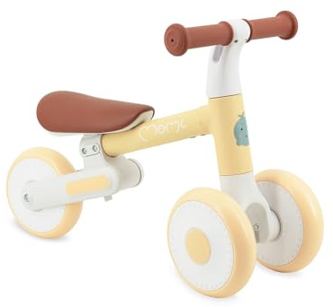 Momi Bicicleta sin Pedales Dex para niñas y niños de 1 a 3 años, Cuadro Plegable, sillín Regulable en Altura, Ruedas de plástico Resistentes a pinchazos, Peso Solo 2 kg
