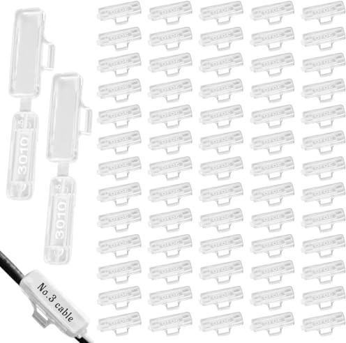 Alovez Lot de 100 étiquettes de câble, réutilisables, transparentes, étanches, pour l'étiquetage et le tri de câbles de toutes sortes