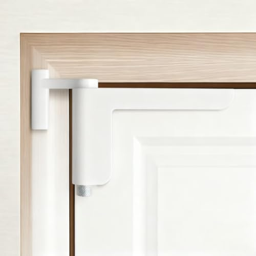 MARIE Türschließer ohne Bohren, Türschließer Automatischer für leichte Innentüren, Minitürschließer für DIN links/rechts schließende Zimmertüren, Ganzmetallische, Längere & leisere Lebensdauer (Weiß)