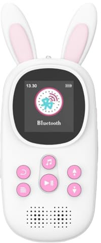Lbvzxkad 32 GB musik MP3-spelare för barn, söt kanin barnmusik MP3-spelare med BT, MP3- och MP4-spelare med högtalare