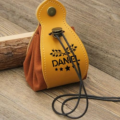 Bolsa De Dados Personalizada, Bolsa De Cuero Grabada For Guardar Dados, Riñonera Artesanal For Juegos De Rol, Almacenamiento De Dados Y Juegos De Rol, Accesorio De Jugador Personalizado.(Brown)