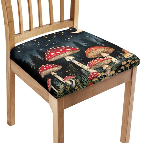 Fundas De Sillas Hierba Cojines para Sillas Comedor Elásticas, Funda De Silla Extraíbles Y Lavables, Protectores De Asiento para Banquetes, Cocinas, Fiestas.