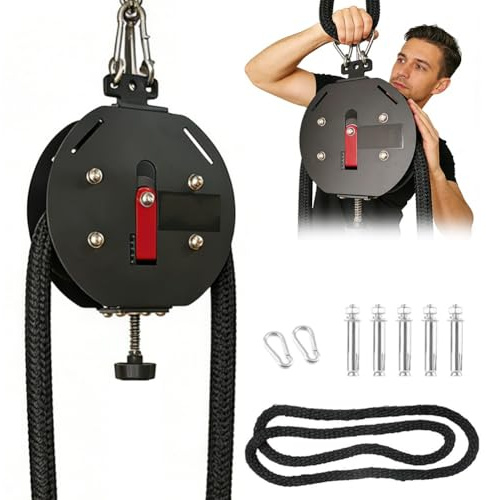 Endless Rope Trainer, Heavy Duty Suspension Pulley Cable System, Adjustable Home Gym Machine for Back, Arm Development and Functional Training