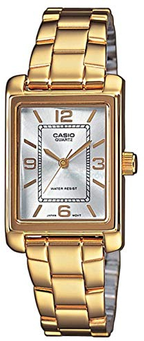 Casio Damen Analog Quarz mit Edelstahl Armbanduhr LTP 1234PG 7A