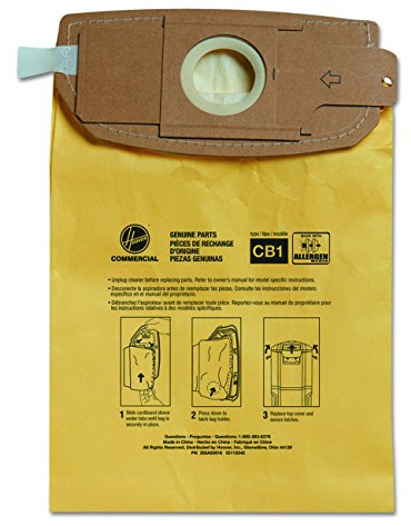 Hoover Commercial Vacuum Cleaner Bags for HushTone Backpack Vac, Pack of 10