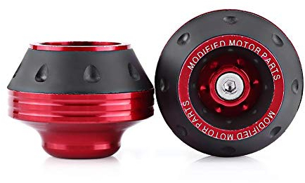 CNC Front Fork Frame Sliders Wheel Crash Protector Aluminum Fork Wheel Frame Sliders Crash Pads Motorbike Falling Scooter Moped(Red) motorcycle frame sliders